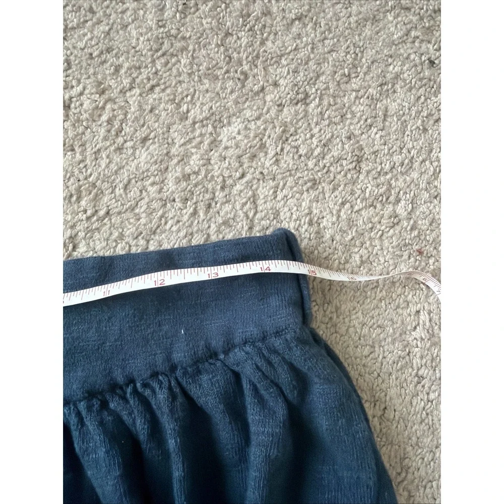 Free-est FREE PEOPLE Cotton Linen Shorts Women L Navy Lounge Beach Casual Summer